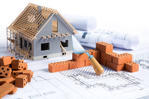 Construção de casas e prédios